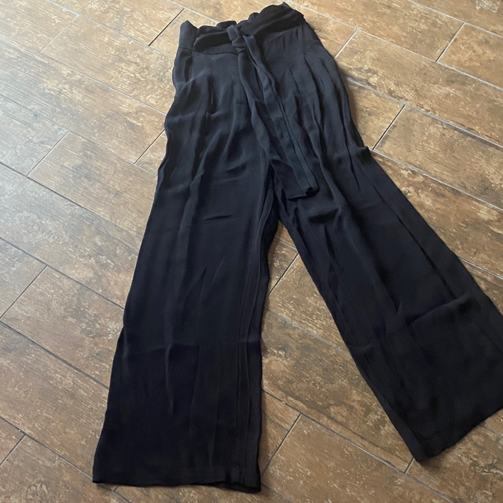 Anthropologie Black Wide-Leg Pants. Size small. Great condition. Chiffon feel.
